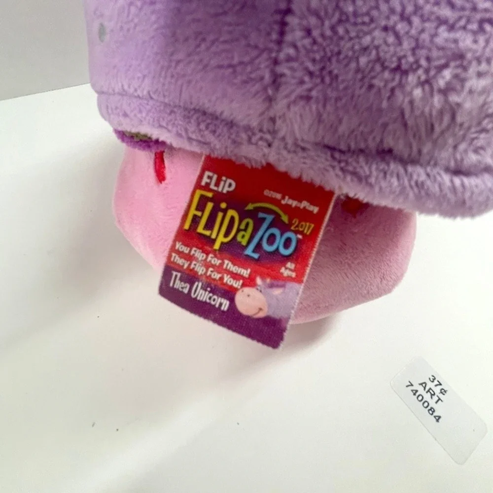 FlipaZoo Reversible Plush Daphne Dragon and‎ Thea the Unicorn
